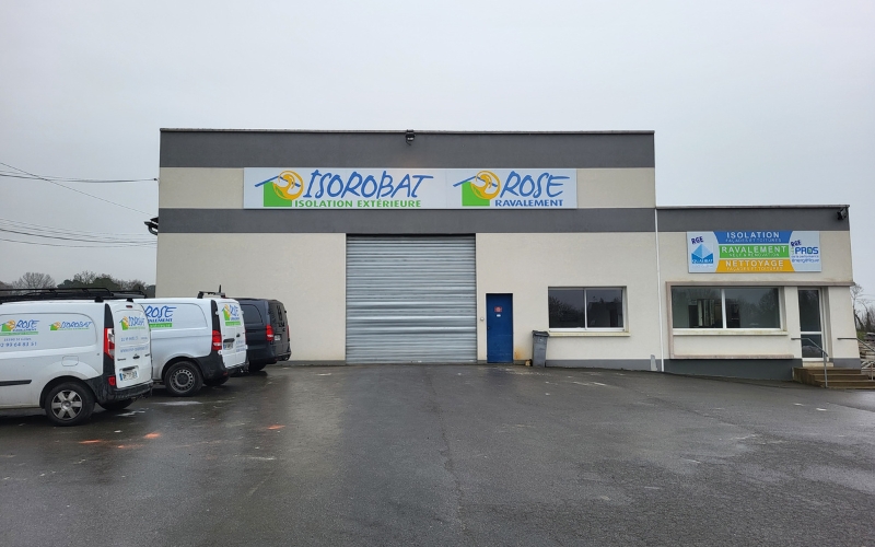 facade entreprise rose ravalement isorobat stylmur